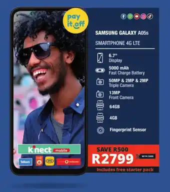 Checkers SAMSUNG GALAXY A05s SMARTPHONE 4G LTE offer