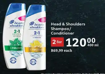 Head & Shoulders Shampoo/ Conditioner
