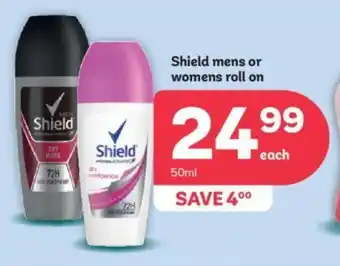 PEP Shield Mens or Womens Roll On 50ml offer