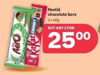 PEP Nestlé chocolate bars 2x40g offer