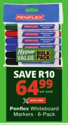 Penflex Whiteboard Markers 6-Pack
