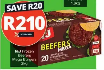 Checkers I&J Frozen Beefers Mega Burgers 2kg offer