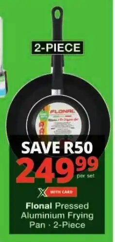 Checkers Flonal Pressed Aluminium Frying Pan 2-Piece offer
