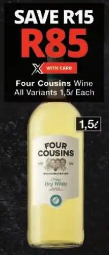 Four Cousins Wine All Variants 1,5L Each