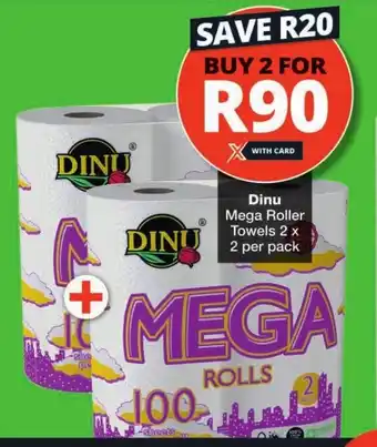 Checkers Dinu Mega Roller Towels 2 x 2 per pack offer