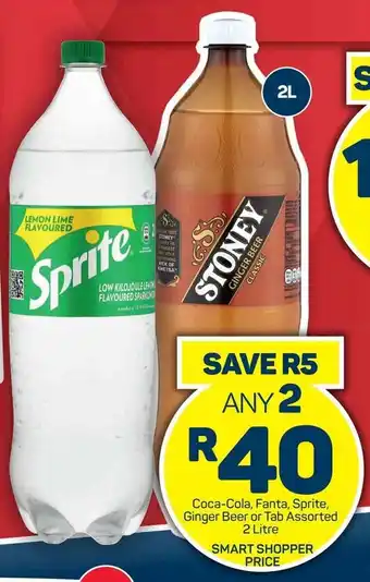 Pick n Pay Hypermarket Coca-Cola, Fanta, Sprite, Ginger Beer or Tab Assorted 2 Litre offer