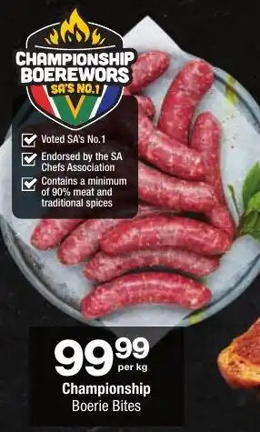 Checkers Championship Boerie Bites offer