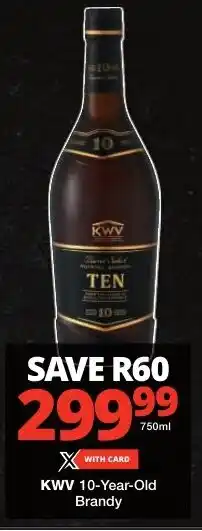 Checkers KWV 10-Year-Old Brandy offer