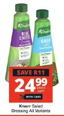 Checkers Knorr Salad Dressing All Variants offer