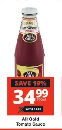 Checkers All Gold Tomato Sauce offer
