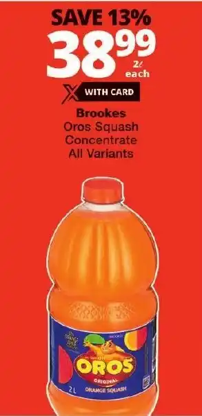 Checkers Brookes Oros Squash Concentrate All Variants offer