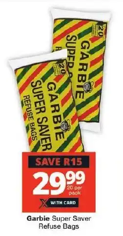 Checkers Garbie Super Saver Refuse Bags offer