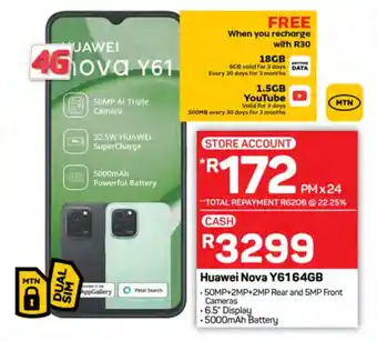 Pick n Pay Hypermarket Huawei Nova Y6164GB offer