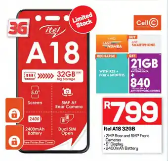 Pick n Pay Hypermarket Itel A18 32GB offer