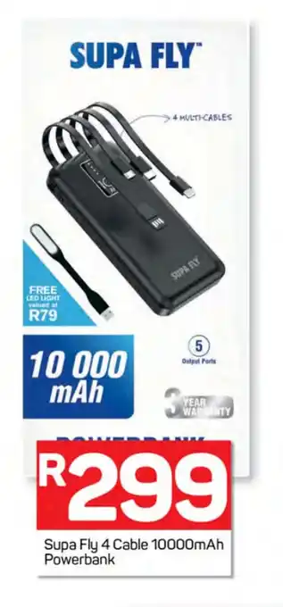 Pick n Pay Hypermarket Supa Fly 4 Cable 10000mAh Powerbank offer