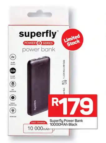 Pick n Pay Hypermarket Superfly Power Bank 10000MAh Black offer
