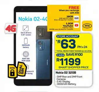 Pick n Pay Hypermarket Nokia 02 32GB offer
