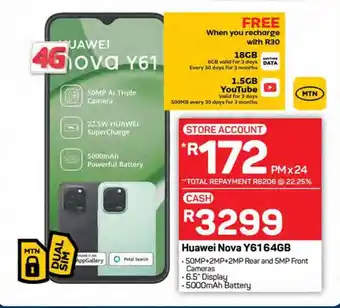 Pick n Pay Huawei Nova Y6164GB offer