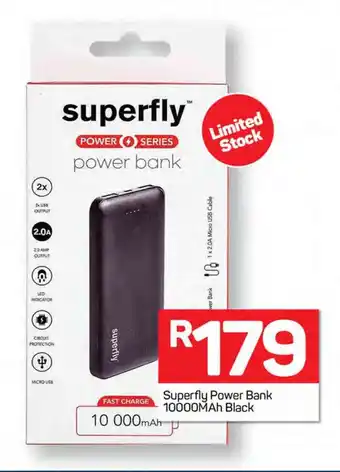 Pick n Pay Superfly Power Bank 10000MAh Black offer