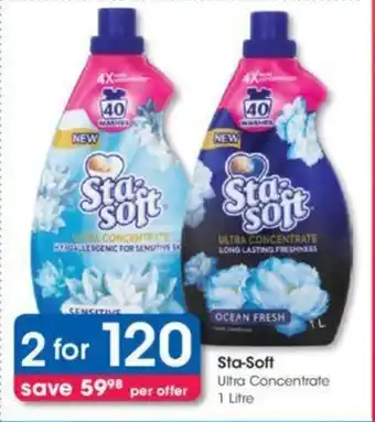 Clicks Sta-Soft Ultra Concentrate 1 Litre offer