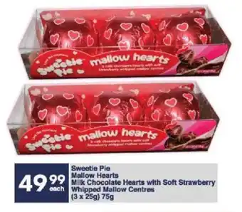 President Hyper Sweetie Pie Mallow Hearts Milk Chocolate Hearts with Soft Strawberry each Whipped Mallow Centres offer