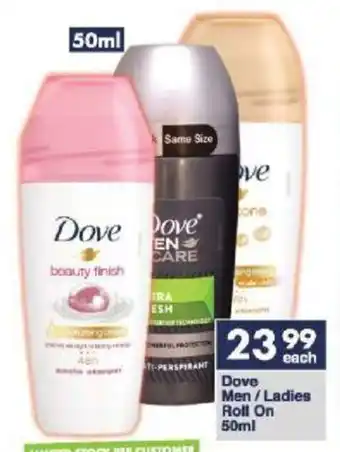 President Hyper Dove Men/Ladies Roll On 50ml offer