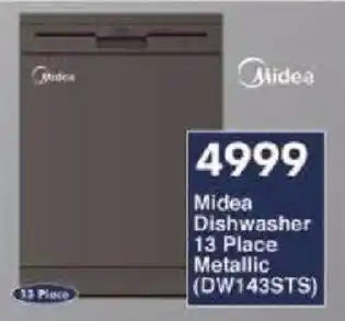 President Hyper Midea Dishwasher 13 Place Metallic (DW143STS) offer