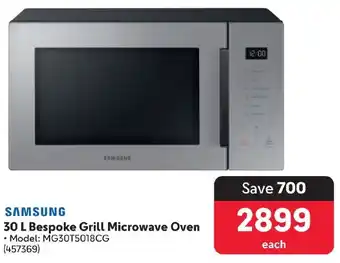 Makro SAMSUNG 30L Bespoke Grill Microwave Oven offer