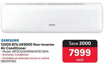 Makro SAMSUNG 12000 BTU AR3000 Non-Inverter Air Conditioner offer