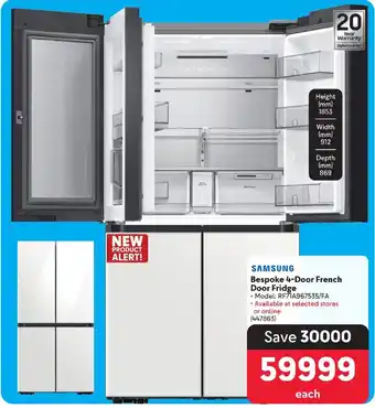 Makro SAMSUNG Bespoke 4-Door French Door Fridge offer