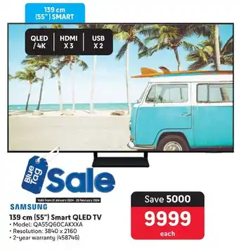 Makro SAMSUNG 139 cm (55") Smart QLED TV offer