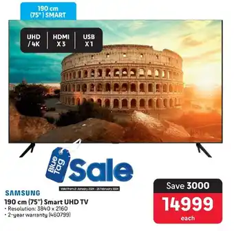Makro SAMSUNG 190 cm (75") Smart UHD TV offer