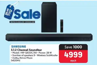 Makro SAMSUNG 3.1.2 Channel Soundbar offer