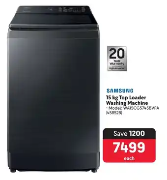 Makro SAMSUNG 15 kg Top Loader Washing Machine offer