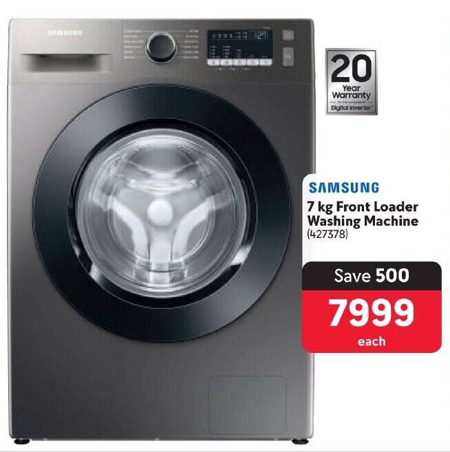 SAMSUNG 7kg Front Loader Washing Machine offer at Makro