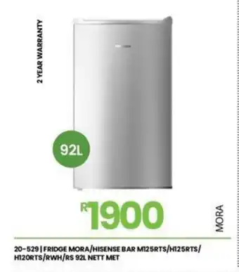 Fair Price FRIDGE MORA/HISENSE BAR M125RTS/H125RTS/ H12ORTS/RWH/RS 92L NETT MET offer