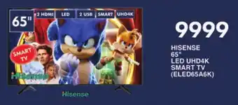 President Hyper HISENSE 65" LED UHD4K SMART TV (ELED65A6K) offer
