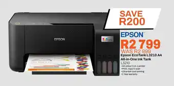 Epson EcoTank L3210 A4 All-in-One Ink Tank