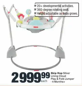 Checkers Skip Hop Silver Lining Cloud Play & Fold Jumper 4 Months+ offer