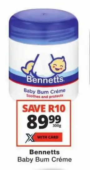 Checkers Bennetts Baby Bum Créme offer
