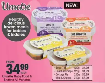 Checkers Umatie Baby Food & Snacks All Variants offer