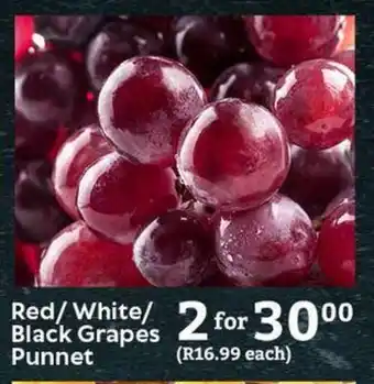Oxford Freshmarket Red/White/ Black Grapes Punnet offer