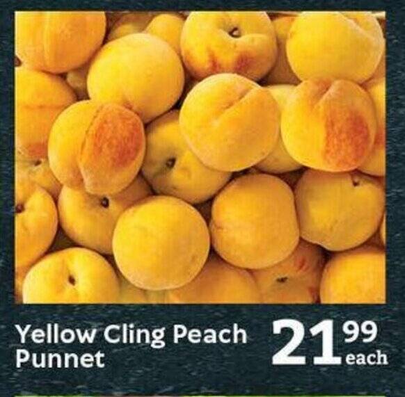 Yellow Cling Peach offer at Oxford Freshmarket