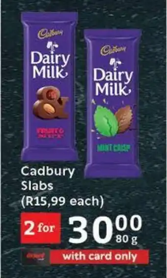 Oxford Freshmarket Cadbury Slabs offer