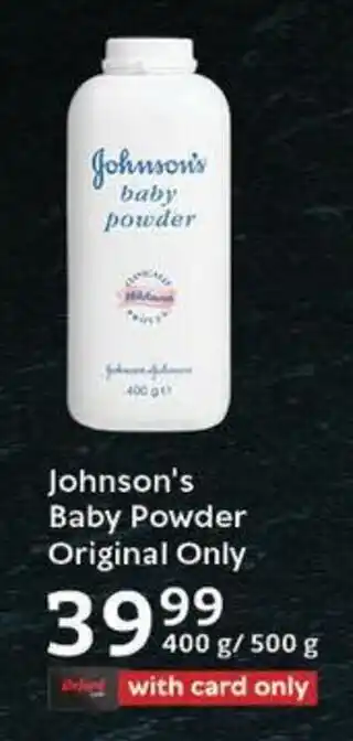 Oxford Freshmarket Johnson's Baby Powder Original Only offer