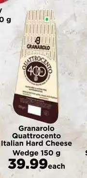 Food Lover's Market Granarolo Quattrocento Italian Hard Cheese Wedge-150g Each offer