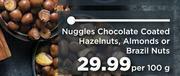 Food Lover's Market Nuggles Chocolate Coated Hazelnuts, Almonds Or Brazil Nuts-Per 100g offer