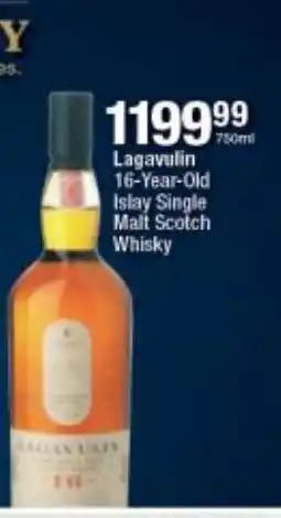 Checkers Liquor Shop Lagavulin 16-year-old Islay Single Malt Scotch Whisky 750ml offer
