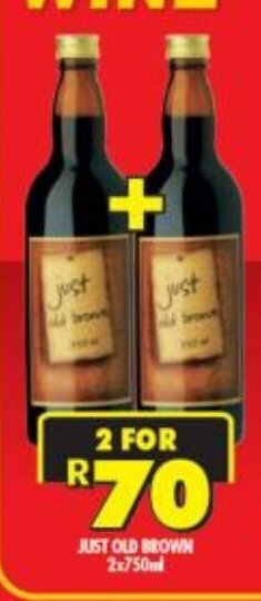 Shoprite Liquor Just Old Brown 2x750ml offer