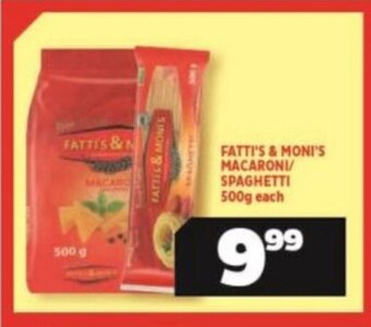Usave Fatti's & Moni's Macaroni / Spaghetti 500g each offer